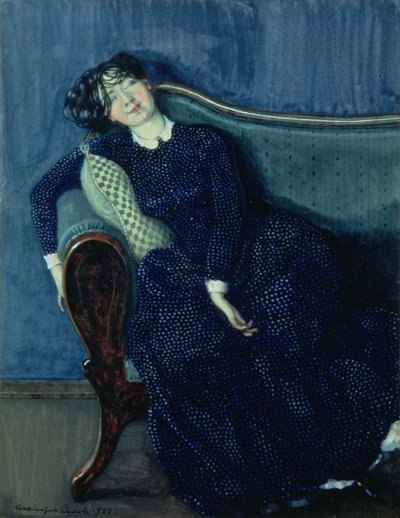 Schlafende Frau in Blau, 1903 von Konstantin Andreevic Somov